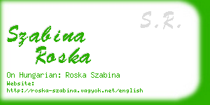 szabina roska business card